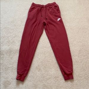 Pinkish Red Nike Joggers